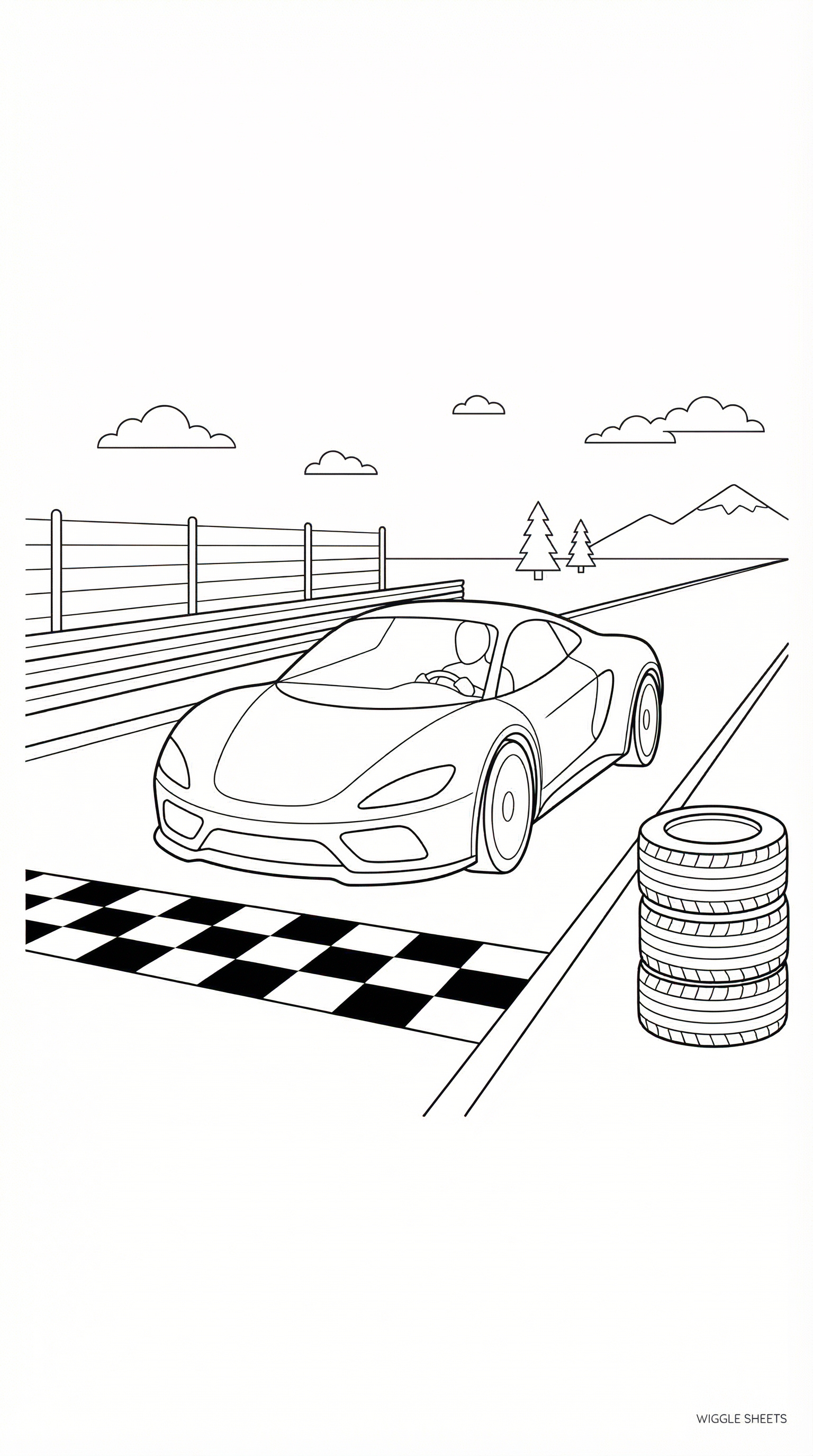 Speed Car Coloring Page
